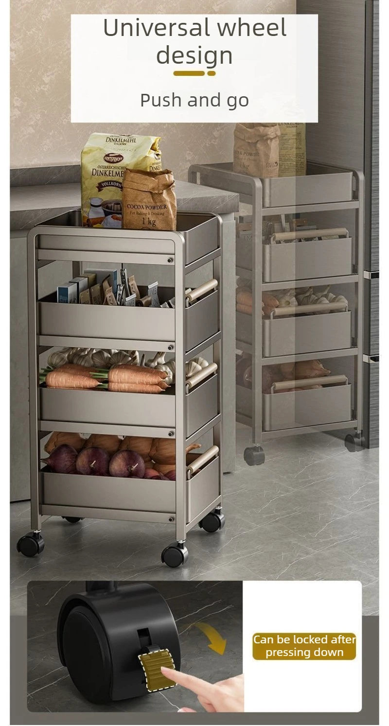 Kitchen Vegetable Storage Holders Space Saving Organizer Shelf Large Furniture Organization Stand Household Fruit Storage Rack