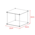 Free-Standing Metal Modular Storage Rack Stainless Steel Shelf Side Table Wall-Edge Organizer Multi-Purpose Book Storage