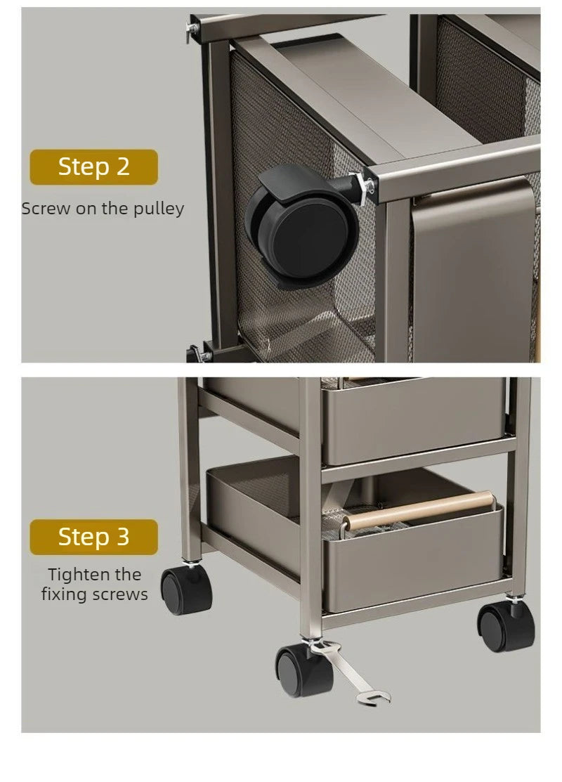 Kitchen Vegetable Storage Holders Space Saving Organizer Shelf Large Furniture Organization Stand Household Fruit Storage Rack