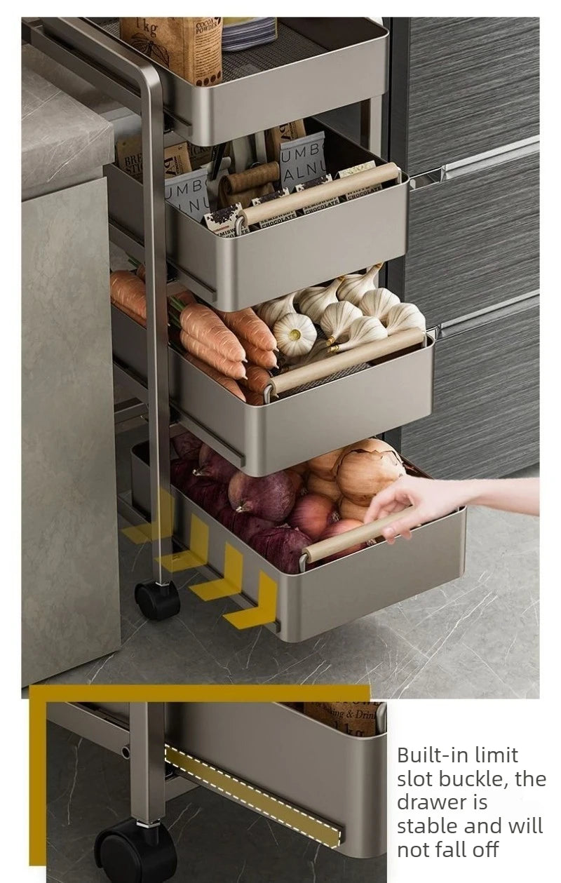 Kitchen Vegetable Storage Holders Space Saving Organizer Shelf Large Furniture Organization Stand Household Fruit Storage Rack
