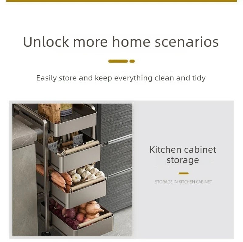 Kitchen Vegetable Storage Holders Space Saving Organizer Shelf Large Furniture Organization Stand Household Fruit Storage Rack