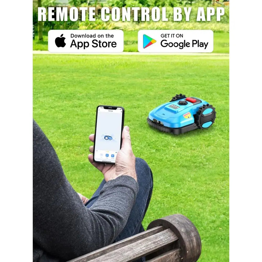 Smart 20V 4.0Ah Robotic Lawn Mower, 1/4 Acre, App & Bluetooth Controlled, Self-Charging for Small to Medium Yards