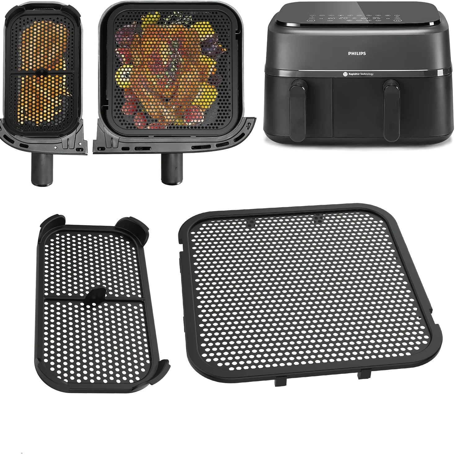 2Pcs New Air Fryer Splash Guard Philips-N350 Splash Proof Cover Mesh Screen Protector Accessories for Philips Airfryer Home Tool
