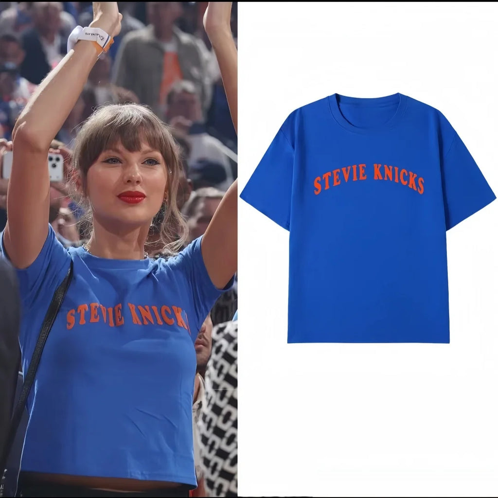 2026 Taylor's Same Knicks Short Sleeved T-shirt Men Women Summer Cotton Y2K Clothing Fashion Sports High Quality Top Unisex