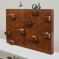 64 Drawer Storage Cabinet Pine Wood Tabletop Organizer Box for Home Office Craft Supplies Organization