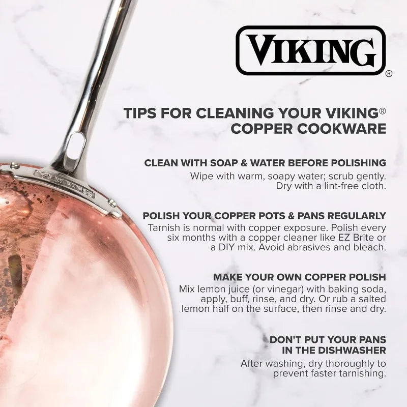 3-Ply Pots and Pans Set, 10 Piece Copper Kitchen Cookware with Glass Lids, Hammered Copper