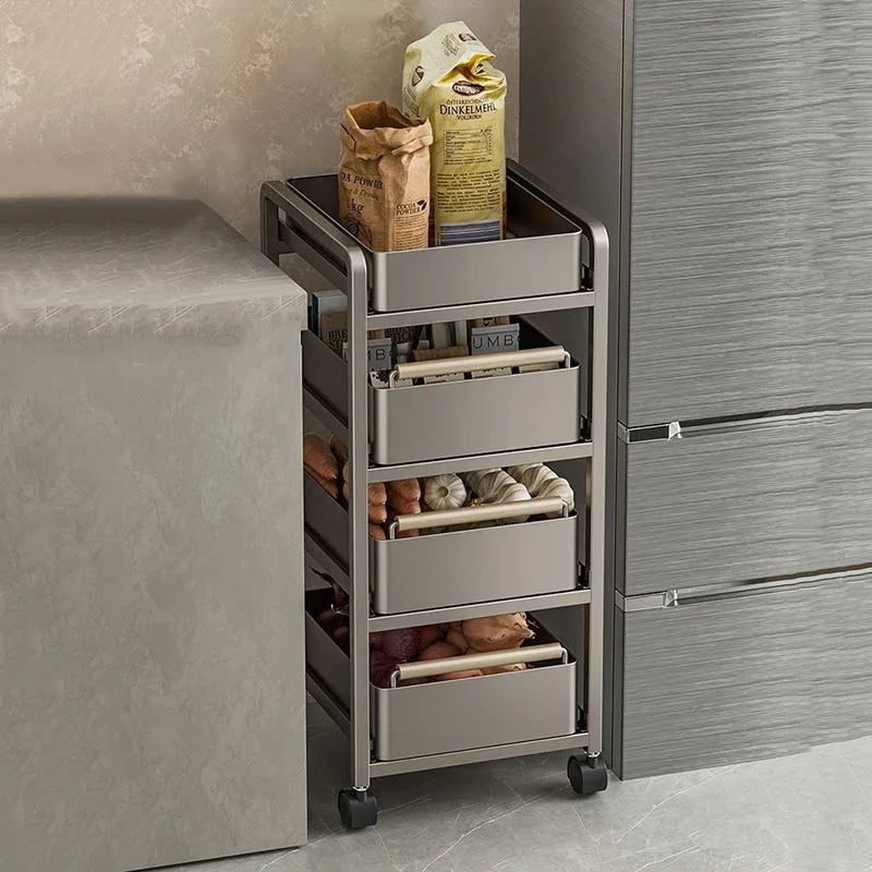 Kitchen Vegetable Storage Holders Space Saving Organizer Shelf Large Furniture Organization Stand Household Fruit Storage Rack