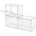 Clear Display Box Organizer Stackable with Magnetic Door Large Capacity Storage Box Purse  Showcase For Makeup Book Collectibles