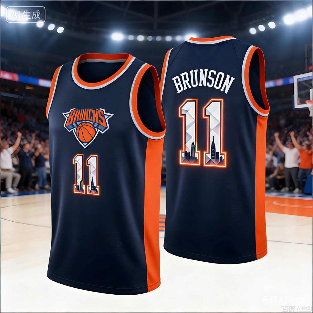 Mens Jalen Brunson 3D AI Edition Basketball Vest #11 USA Basketball Tops Youth Kids Training Breathable Oversized Tank Top
