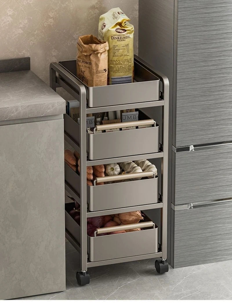 Kitchen Vegetable Storage Holders Space Saving Organizer Shelf Large Furniture Organization Stand Household Fruit Storage Rack