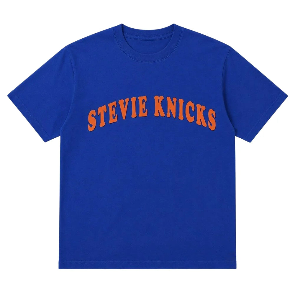 TS Same Style New York Knicks Stevie Knicks T-shirt Men Women Summer Cotton Clothing Fashion Round Neck Short Sleeved Top Unisex