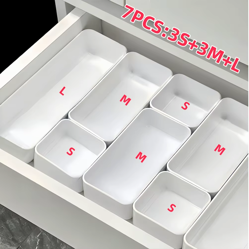 Stackable Drawer Organizer Tray Set