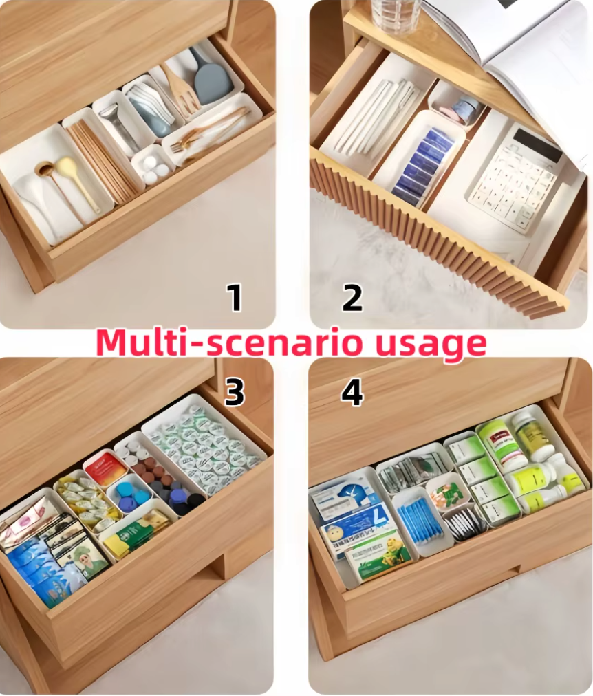 Stackable Drawer Organizer Tray Set