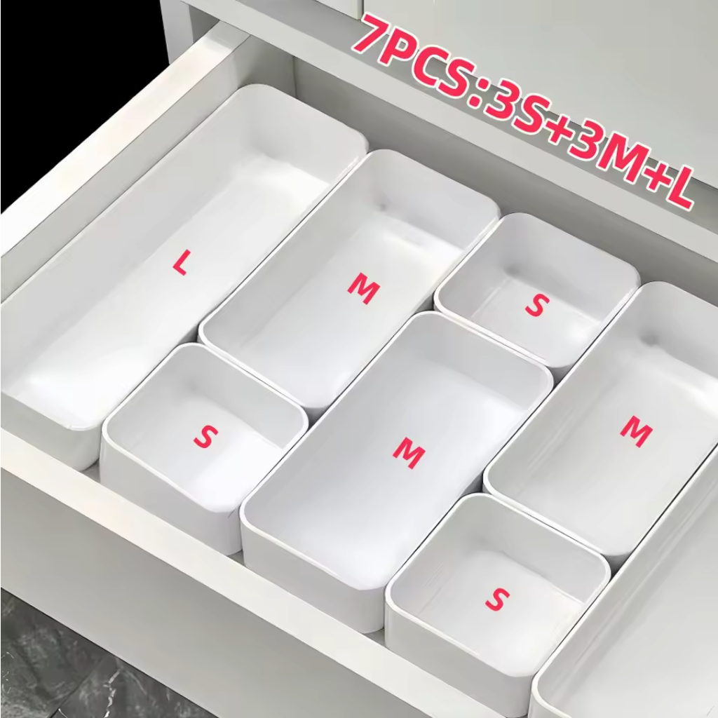 Stackable Drawer Organizer Tray Set