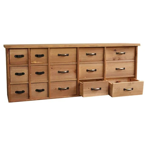 American Country Style Old log Drawer Storage Cabinet Retro Rack Classification Desktop Storage