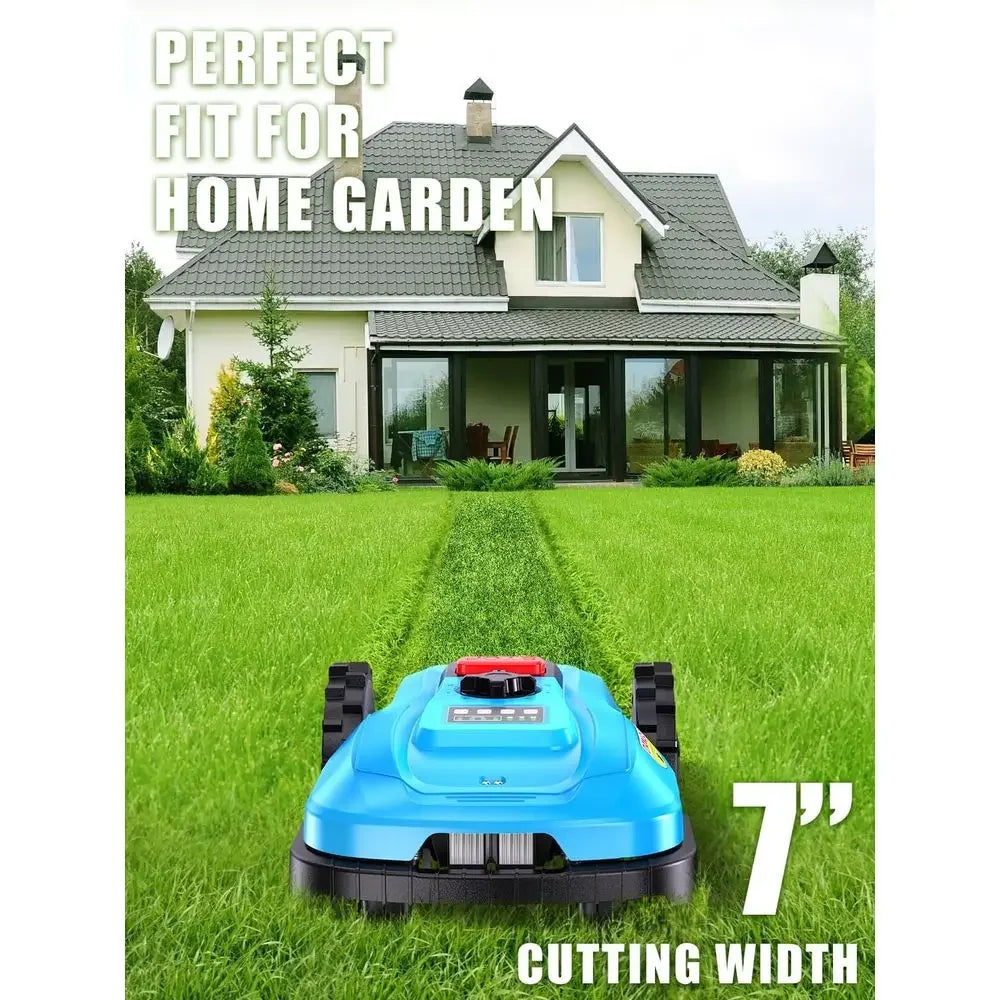 Smart 20V 4.0Ah Robotic Lawn Mower, 1/4 Acre, App & Bluetooth Controlled, Self-Charging for Small to Medium Yards